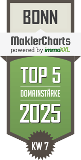 MaklerCharts KW 07/2025 - Dirk Kleine Immobilien GmbH ist TOP-5-Makler in Bonn
