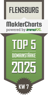 MaklerCharts KW 07/2025 - Densch & Schmidt Immobilien GmbH ist TOP-5-Makler in Flensburg