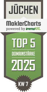 MaklerCharts KW 07/2025 - Meisen Immobilien GmbH ist TOP-5-Makler in Jüchen