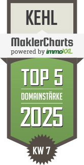 MaklerCharts KW 07/2025 - Immo-K, Inh. Christian Knaub ist TOP-5-Makler in Kehl