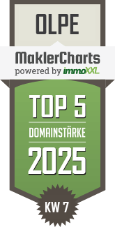 MaklerCharts KW 07/2025 - Immobilien Feldmann KG ist TOP-5-Makler in Olpe