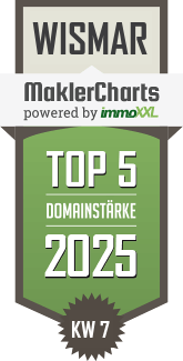 MaklerCharts KW 07/2025 - Bernd Lüdtke Immobilien ist TOP-5-Makler in Wismar