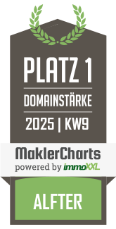 MaklerCharts KW 09/2025 - Alfter Immobilien ist bester Makler in Alfter