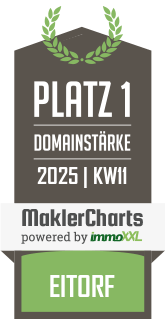 MaklerCharts KW 11/2025 - Nolden Immobilien ist bester Makler in Eitorf