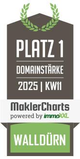 MaklerCharts KW 11/2025 - Maklerbüro für Versicherungen & Immobilien ist bester Makler in Walldürn