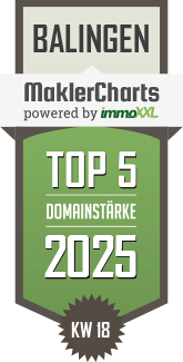 MaklerCharts KW 18/2025 - Christiana Baur Immobilien ist TOP-5-Makler in Balingen