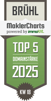 MaklerCharts KW 18/2025 - ZEIT & WERT Immobilien Maklersociett GmbH ist TOP-5-Makler in Brhl