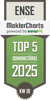 MaklerCharts KW 18/2025 - VINATA Immobilien Viktoria Patzke & Natalie Walter GbR ist TOP-5-Makler in Ense