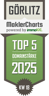MaklerCharts KW 18/2025 - KOMMWOHNEN Service GmbH ist TOP-5-Makler in Grlitz