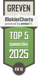 MaklerCharts KW 18/2025 - Kortmann Immobilien ist TOP-5-Makler in Greven