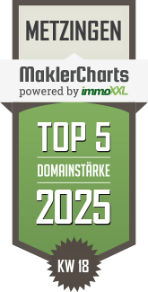 MaklerCharts KW 18/2025 - HAIL IMMOBILIEN ist TOP-5-Makler in Metzingen