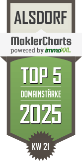 MaklerCharts KW 21/2025 - Bsl Immobilien ist TOP-5-Makler in Alsdorf
