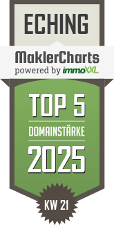 MaklerCharts KW 21/2025 - Hner Immobilien ist TOP-5-Makler in Eching