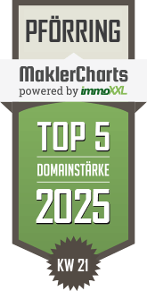 MaklerCharts KW 21/2025 - Immobilien.Gold GmbH ist TOP-5-Makler in Pfrring