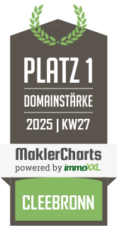 MaklerCharts KW 27/2025 - Lars Janssen Immobilien & Finanzdienstleistungen ist bester Makler in Cleebronn