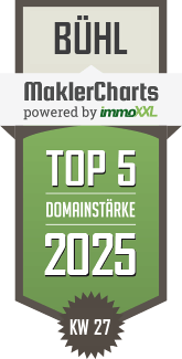 MaklerCharts KW 27/2025 - Jutt & Disse Immobilien ist TOP-5-Makler in Bühl