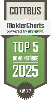 MaklerCharts KW 27/2025 - SDIM IMMOBILIEN Immobilienmakler Cottbus ist TOP-5-Makler in Cottbus