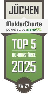 MaklerCharts KW 27/2025 - Hintzen Immobilien ist TOP-5-Makler in Jchen