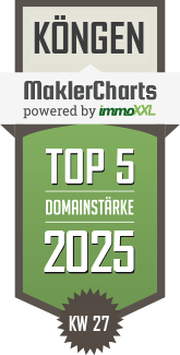 MaklerCharts KW 27/2025 - Reeh Immobilien ist TOP-5-Makler in Köngen