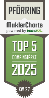 MaklerCharts KW 27/2025 - Gludas Immobilien ist TOP-5-Makler in Pfrring
