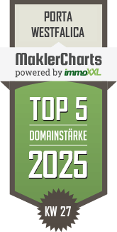 MaklerCharts KW 27/2025 - Rommelmann Immobilien GbR ist TOP-5-Makler in Porta Westfalica