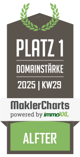 MaklerCharts KW 29/2025 - Alfter Immobilien ist bester Makler in Alfter