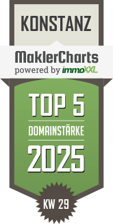 MaklerCharts KW 29/2025 - bi bodenseeimmo gmbh ist TOP-5-Makler in Konstanz