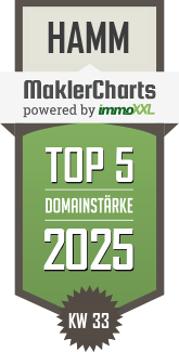 MaklerCharts KW 33/2025 - West Haus Immobilien ist TOP-5-Makler in Hamm