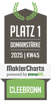 MaklerCharts KW 45/2025 - Lars Janssen Immobilien & Finanzdienstleistungen ist bester Makler in Cleebronn