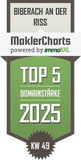 MaklerCharts KW 49/2025 - Ilka Vietz ImmoExpert ist TOP-5-Makler in Biberach an der Ri�