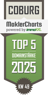 MaklerCharts KW 49/2025 - VR Bank Immobilien GmbH ist TOP-5-Makler in Coburg