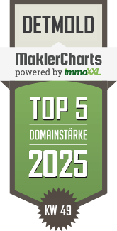 MaklerCharts KW 49/2025 - DEHRENDORF Immobilien ist TOP-5-Makler in Detmold