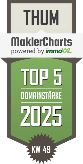 MaklerCharts KW 49/2025 - ut immobilien ist TOP-5-Makler in Thum