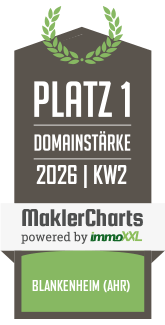 MaklerCharts KW 02/2026 - Frank Janssen Immobilien ist bester Makler in Blankenheim (Ahr)