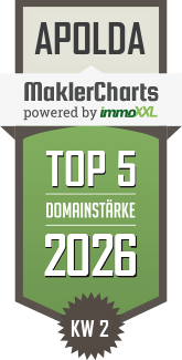 MaklerCharts KW 02/2026 - Kranich Immobilien ist TOP-5-Makler in Apolda