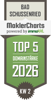 MaklerCharts KW 02/2026 - Baur Immobilien GmbH ist TOP-5-Makler in Bad Schussenried