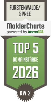 MaklerCharts KW 02/2026 - Vent-Immobilien Bad Saarow ist TOP-5-Makler in Fürstenwalde/Spree