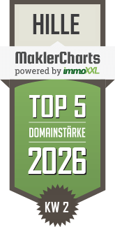 MaklerCharts KW 02/2026 - WeserBergland Immobilien ist TOP-5-Makler in Hille