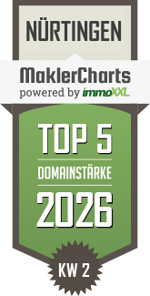 MaklerCharts KW 02/2026 - WSL - Wahl, Schulz, Lorenz - Immobilien GbR ist TOP-5-Makler in N�rtingen