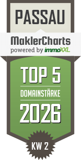 MaklerCharts KW 02/2026 - Passauer Immobilien Resch & S�hne GmbH ist TOP-5-Makler in Passau