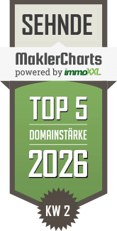 MaklerCharts KW 02/2026 - ImmobilienMAX24 GmbH ist TOP-5-Makler in Sehnde