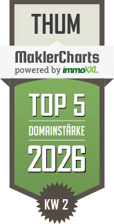 MaklerCharts KW 02/2026 - ut immobilien ist TOP-5-Makler in Thum