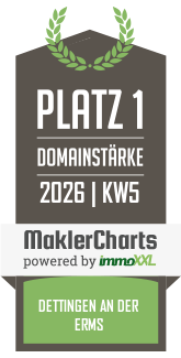 MaklerCharts KW 05/2026 - fair-makler.immo ist bester Makler in Dettingen an der Erms