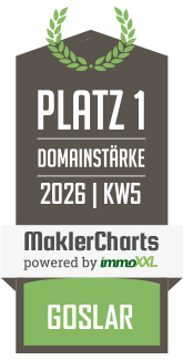 MaklerCharts KW 05/2026 - Valentin Hauser Immobilien ist bester Makler in Goslar