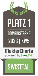 MaklerCharts KW 05/2026 - swist-immobilien ist bester Makler in Swisttal
