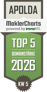 MaklerCharts KW 05/2026 - Kranich Immobilien ist TOP-5-Makler in Apolda