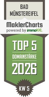 MaklerCharts KW 05/2026 - Julia Perez Bauer Immobilien ist TOP-5-Makler in Bad M�nstereifel