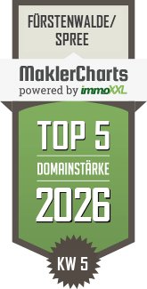 MaklerCharts KW 05/2026 - Immobilien Karg ist TOP-5-Makler in F�rstenwalde/Spree