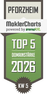 MaklerCharts KW 05/2026 - SE Immobilien - Management GmbH ist TOP-5-Makler in Pforzheim