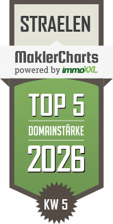 MaklerCharts KW 05/2026 - van Megen Immobilien GmbH ist TOP-5-Makler in Straelen